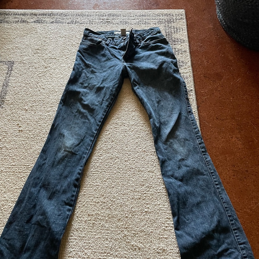 Abercrombie & Fitch Blue Flare Wide Leg Jeans